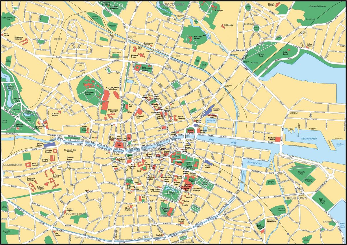 Карта города Дублин