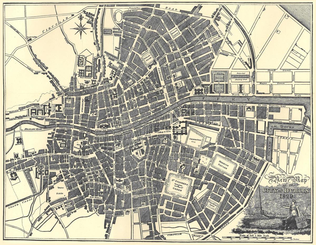 Историческая карта Дублина