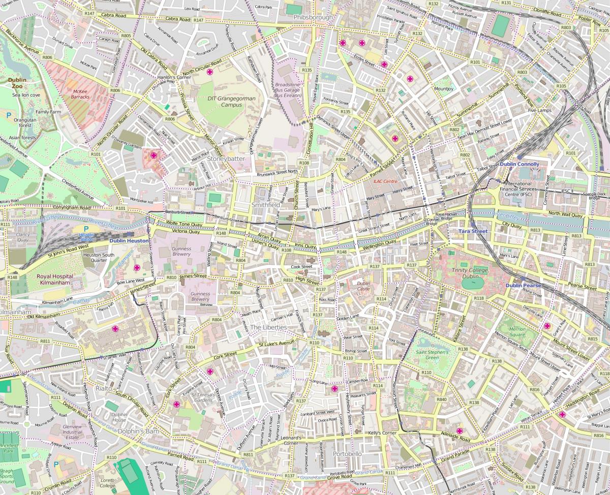 Карта улиц Дублина