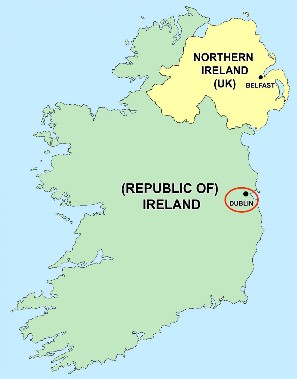 Дублин на карте Лейнстера - Ирландия